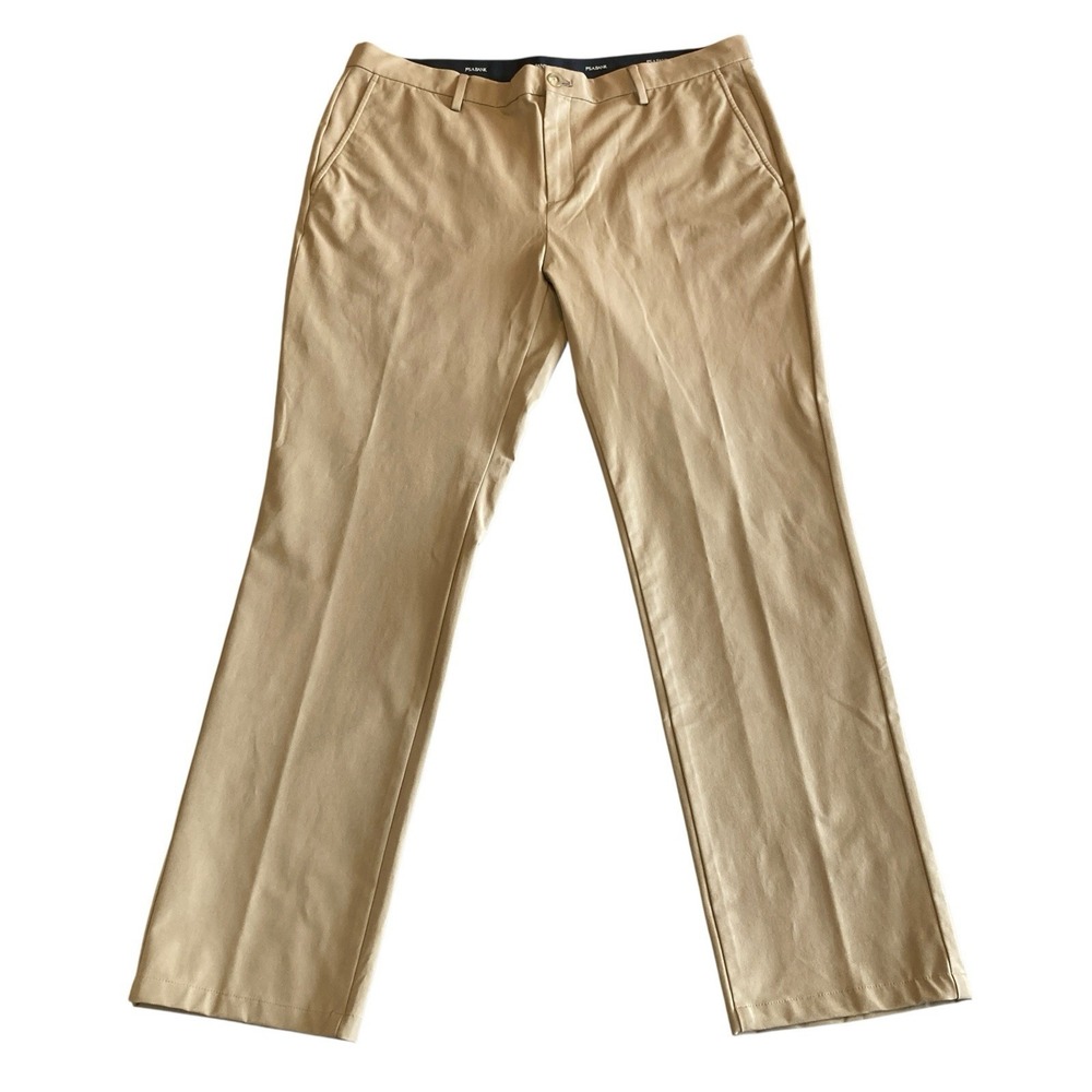 Joseph A Bank Khaki Traveler Stretch Pants Men 38x34 (Fits 38x31) Slim Fit Taper